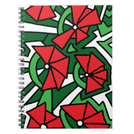 Cuaderno Flores rojas Doodle Art