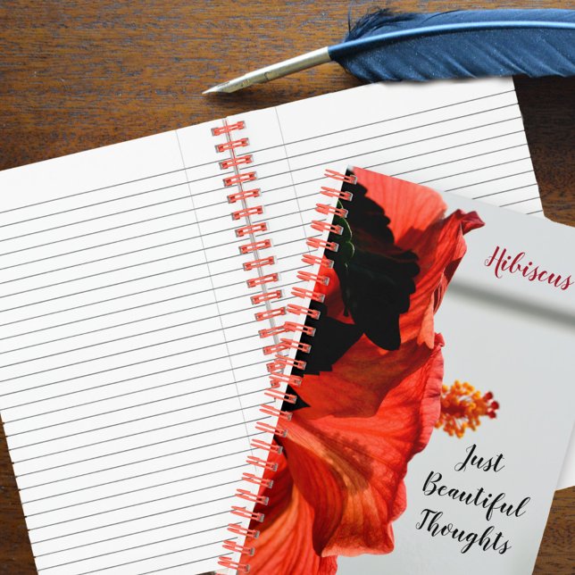 Cuaderno Flores rojas hibiscus justamente bellas ideas (Subido por el creador)