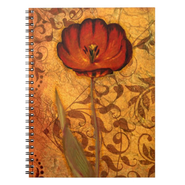 Cuaderno Flores rojas I (Frente)