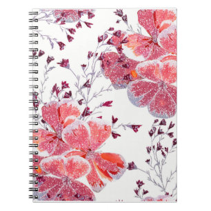 Cuaderno Flores rojas rosadas en blanco.notebook