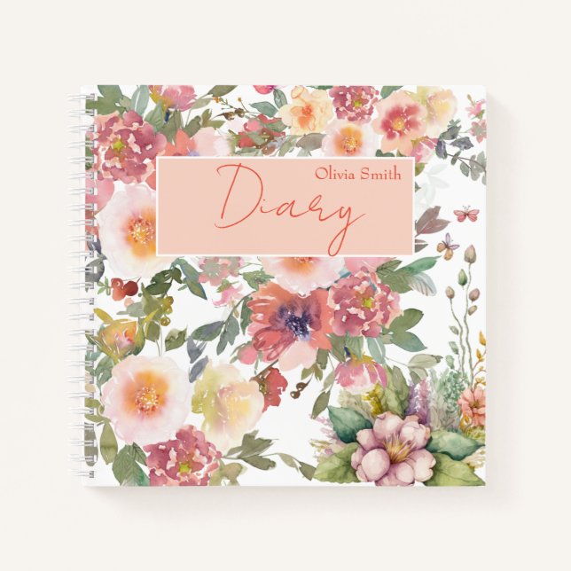 Cuaderno Flores románticas (Anverso)