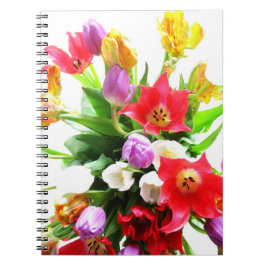 Cuaderno Flores románticas de los tulipanes de la primavera