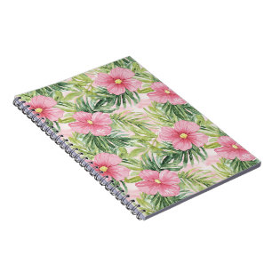 Cuaderno Flores rosa tropical