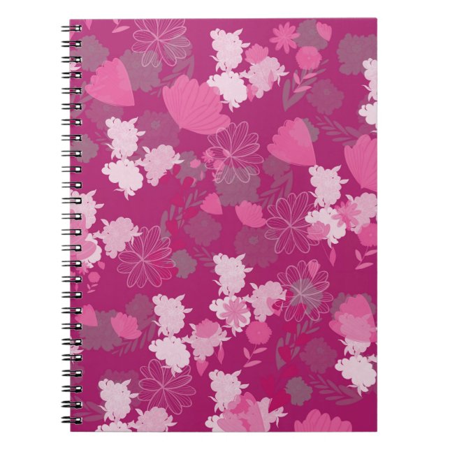Cuaderno flores rosadas (Frente)