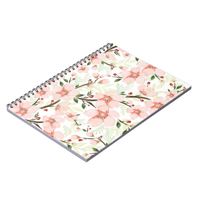 Cuaderno Flores rosadas (Lado Izquierdo)