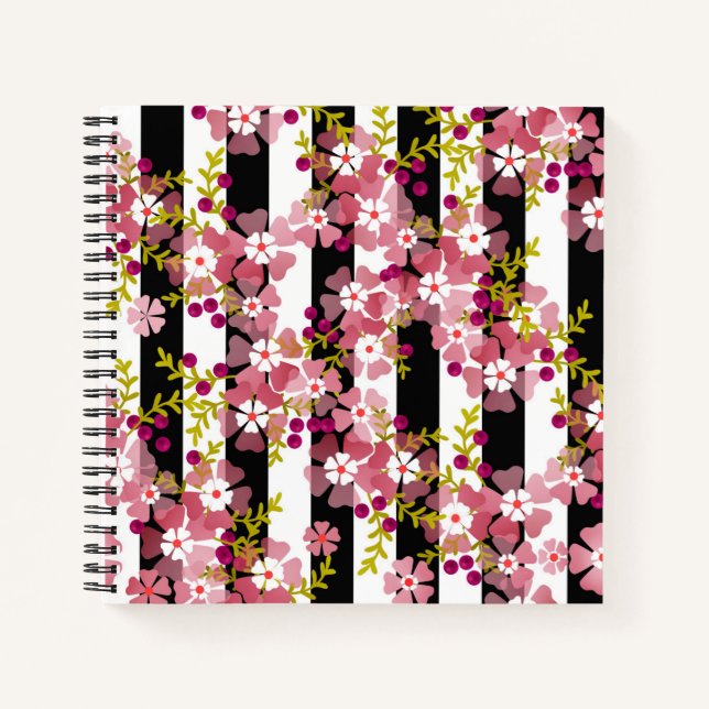 Cuaderno Flores rosadas (Anverso)
