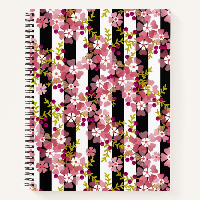 Cuaderno Flores rosadas (Anverso)