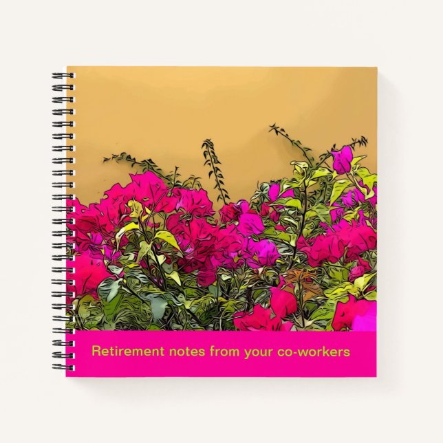 Cuaderno Flores rosadas calientes Curacao (Anverso)