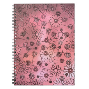 Cuaderno Flores Rosadas Caprichosas