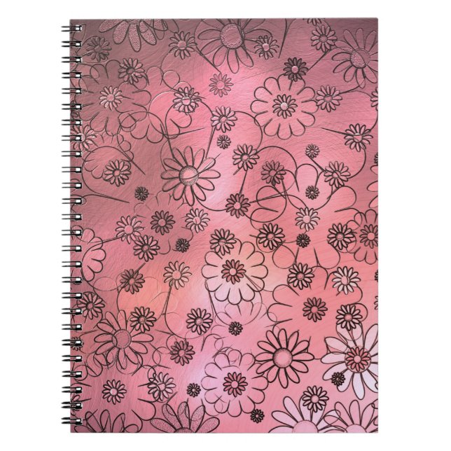 Cuaderno Flores Rosadas Caprichosas (Frente)