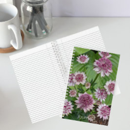Cuaderno Flores rosadas de Astrantia