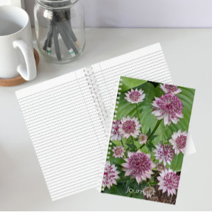 Cuaderno Flores rosadas de Astrantia