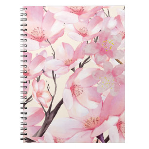 Cuaderno Flores rosadas de cerezo de cerezo Sakura estético