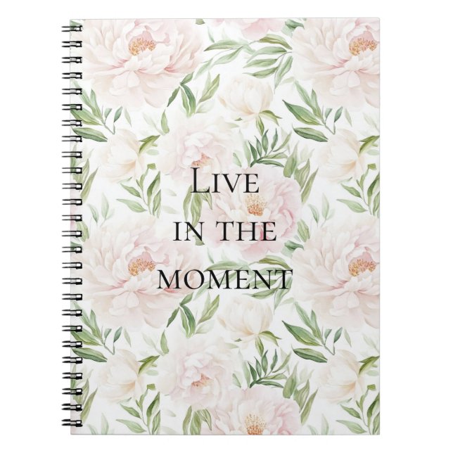 Cuaderno Flores rosadas de rubor romántico (Frente)