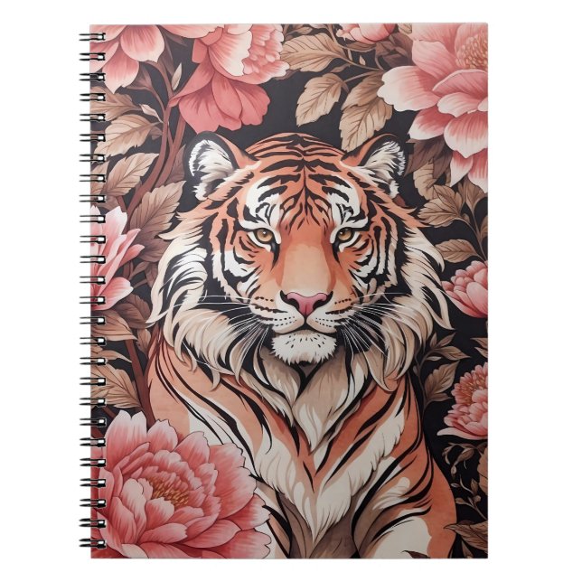 Cuaderno Flores rosadas del tigre mesmerizadoras (Frente)