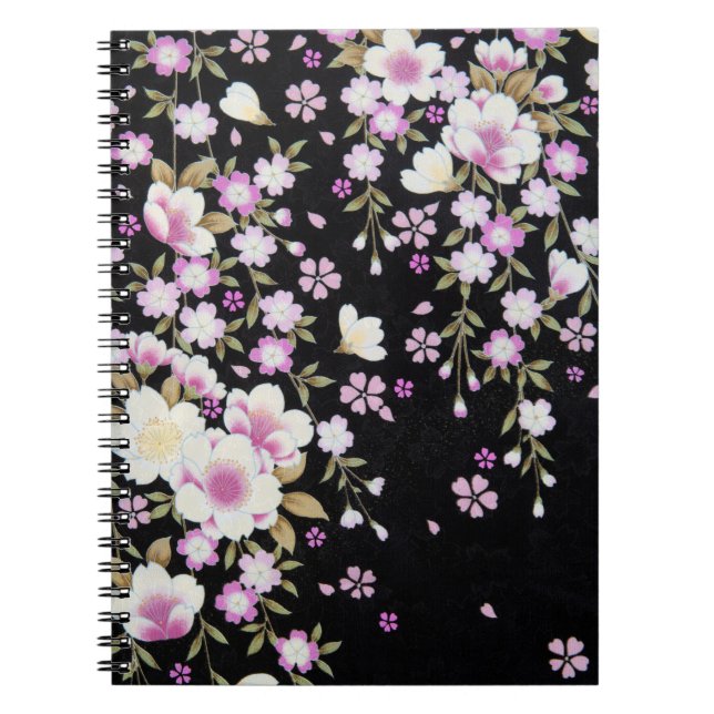 Cuaderno Flores rosadas en cascada (Frente)