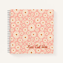 Cuaderno Flores rosadas en polvo pequeño