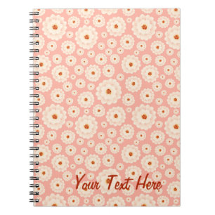 Cuaderno Flores rosadas en polvo pequeño