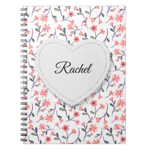 Cuaderno Flores rosadas Libro de notas del Diario de Regalo