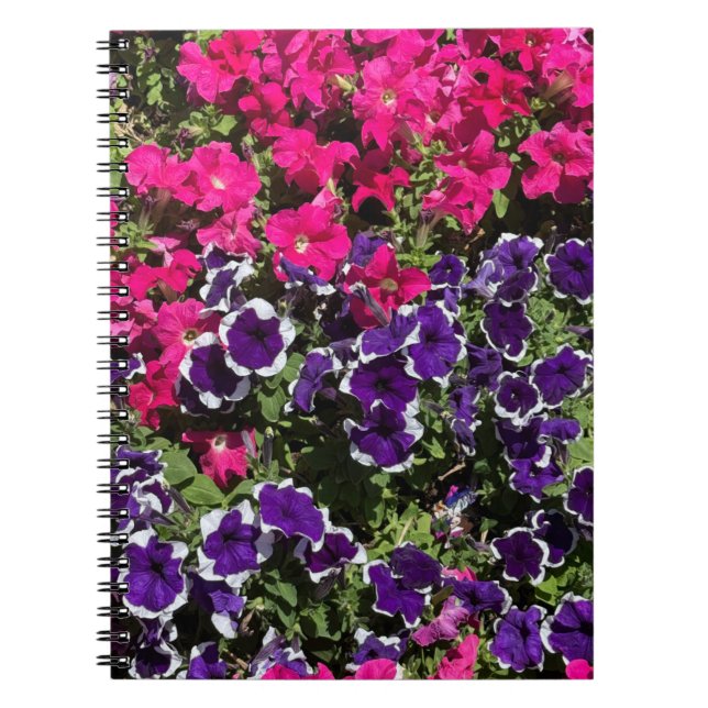 Cuaderno Flores rosadas y de perlas - Bloc de notas en espi (Frente)