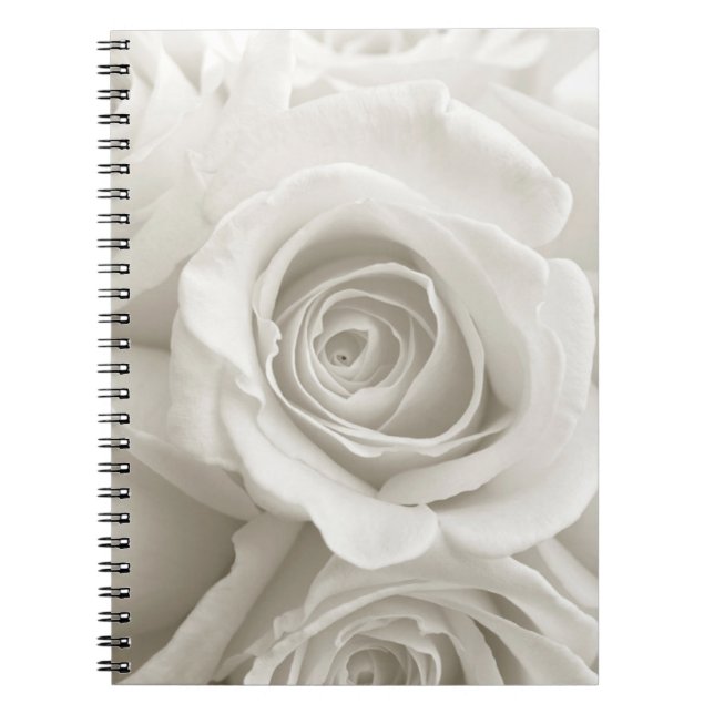 Cuaderno Flores | Rosas blancas (Frente)