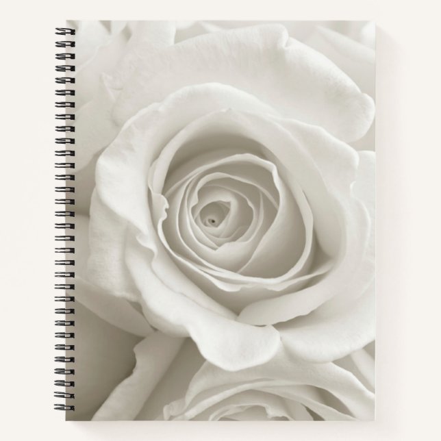 Cuaderno Flores | Rosas blancas (Anverso)