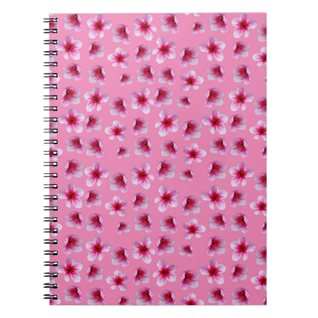 Cuaderno Flores rosas, bloc de notas (Frente)