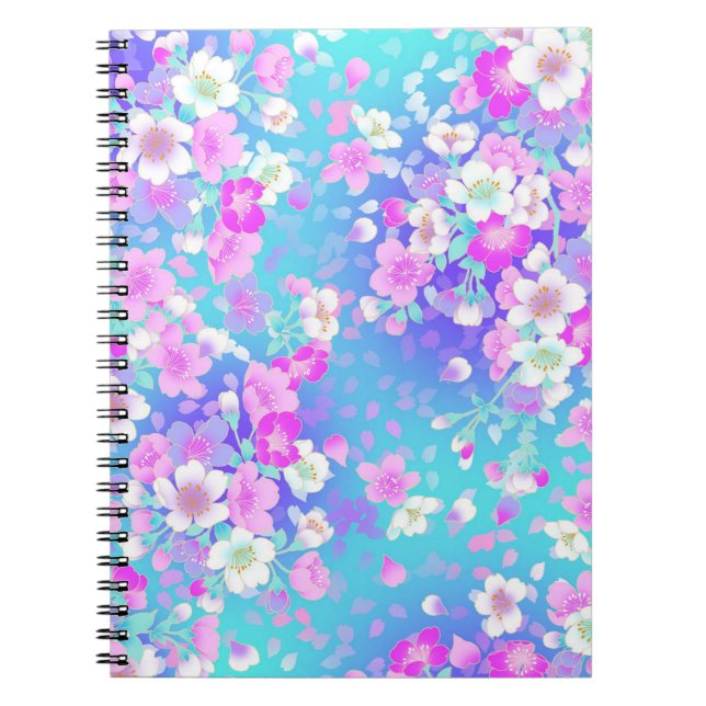 Cuaderno Flores rosas bonitos (Frente)