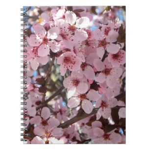 Cuaderno Flores rosas en el árbol floreciente ornamental