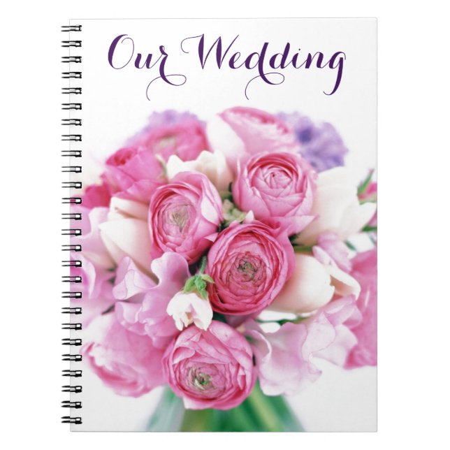 Cuaderno Flores Rosas Nuestras Bodas (Frente)