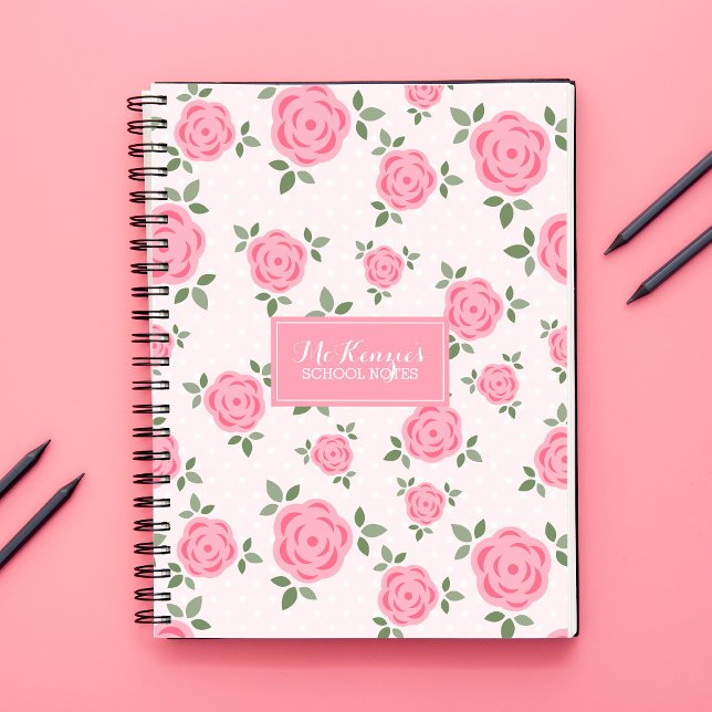 Cuaderno Flores rosas personalizadas (Subido por el creador)