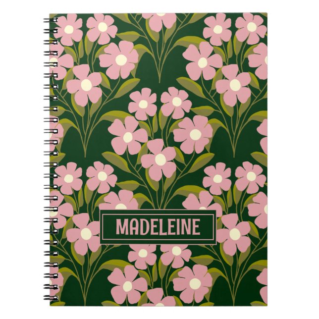 Cuaderno Flores rosas Sage Green Leaves (Frente)