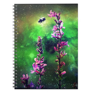 Cuaderno Flores rosas y abejas contra el mundo