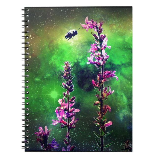 Cuaderno Flores rosas y abejas contra el mundo (Frente)