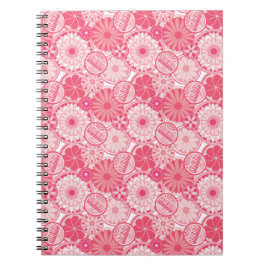 Cuaderno Flores rosas y pianos