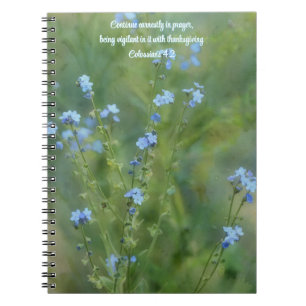 Cuaderno Flores salvajes azules Meadow Flor Revista de arte