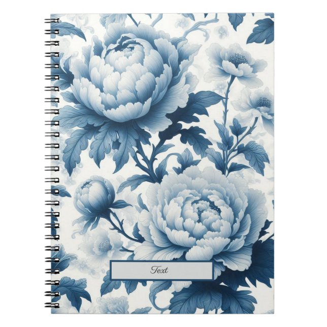 Cuaderno Flores salvajes de la Chinoserie azul (Frente)