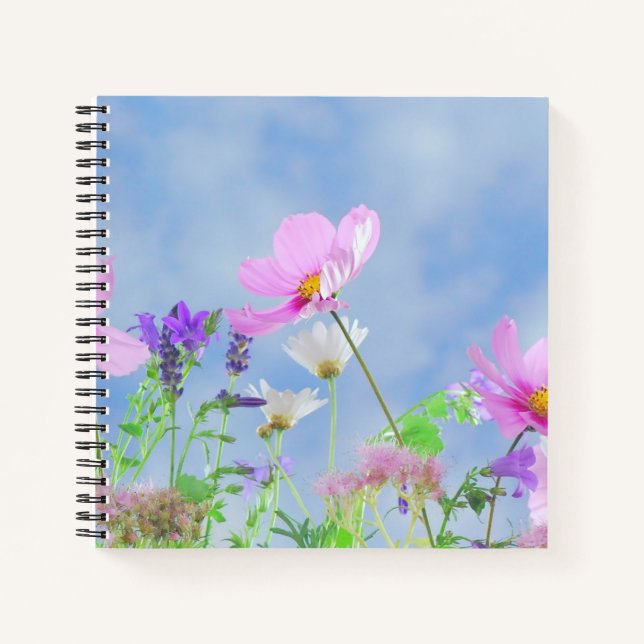 Cuaderno Flores salvajes de primavera de bonito (Anverso)