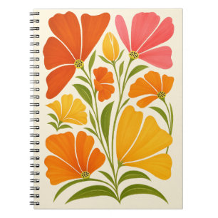 Cuaderno Flores salvajes pintadas a mano