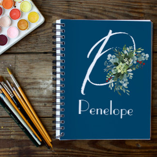 Cuaderno Flores silvestres acuáticas eucalipto azul inicial