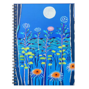 Cuaderno Flores silvestres bajo una luna llena