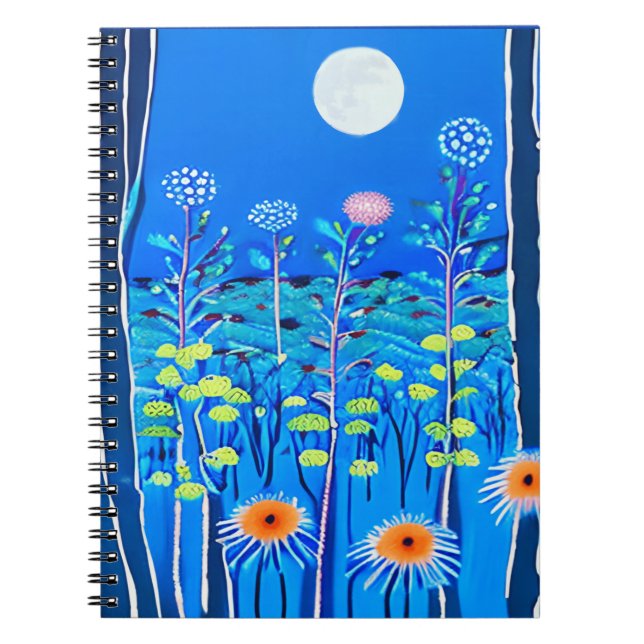 Cuaderno Flores silvestres bajo una luna llena (Frente)