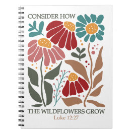 Cuaderno Flores silvestres Biblia Verse
