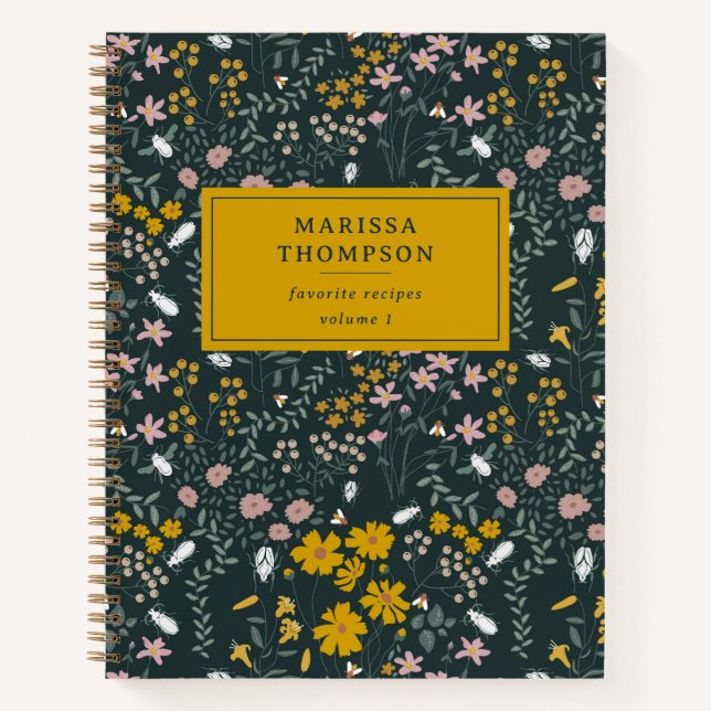 Cuaderno Flores silvestres bohemias de mostaza (Anverso)