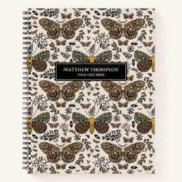 Cuaderno Flores silvestres bohemias modernas patrón abstrac