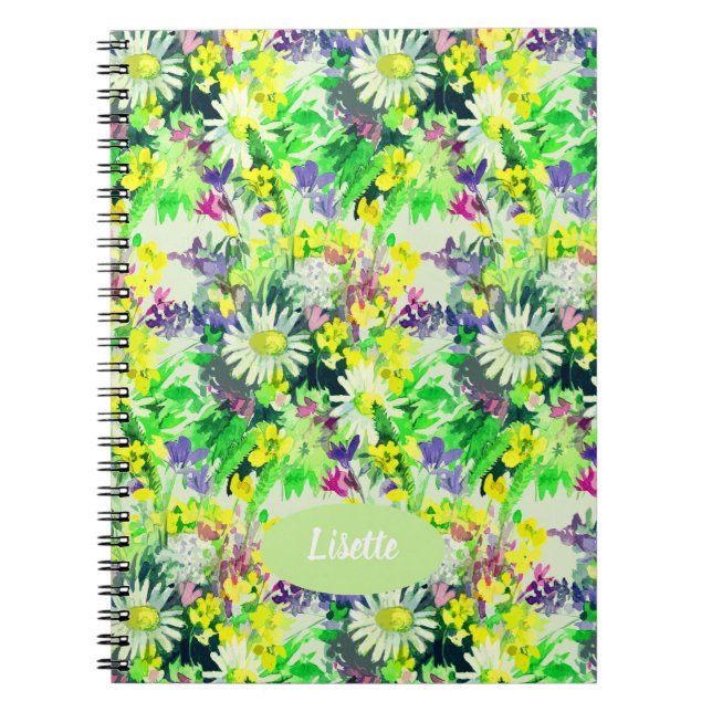 Cuaderno Flores silvestres brillantes de verano (Frente)
