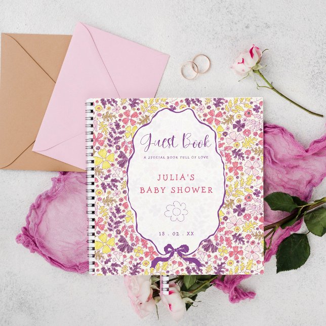 Cuaderno Flores Silvestres de Arco Rosa Púrpura Baño de Beb (Subido por el creador)