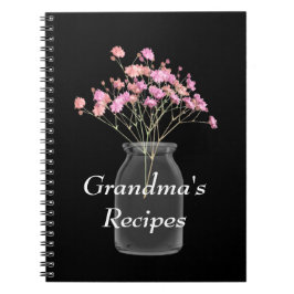 Cuaderno Flores silvestres de la abuela Mason Jar Pink