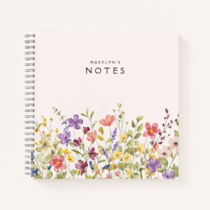 Cuaderno Flores silvestres de la cancha acuática elegante