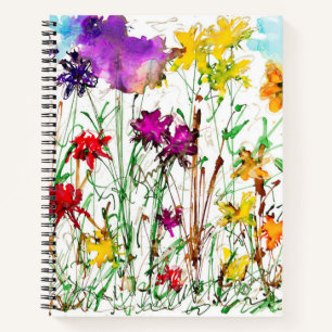 Cuaderno Flores silvestres de madera de aleta de Lovitude J